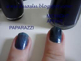 Comparação de esmaltes: Paparazzi x Midnight Affair Comparação de esmaltes: Paparazzi x Midnight Affair