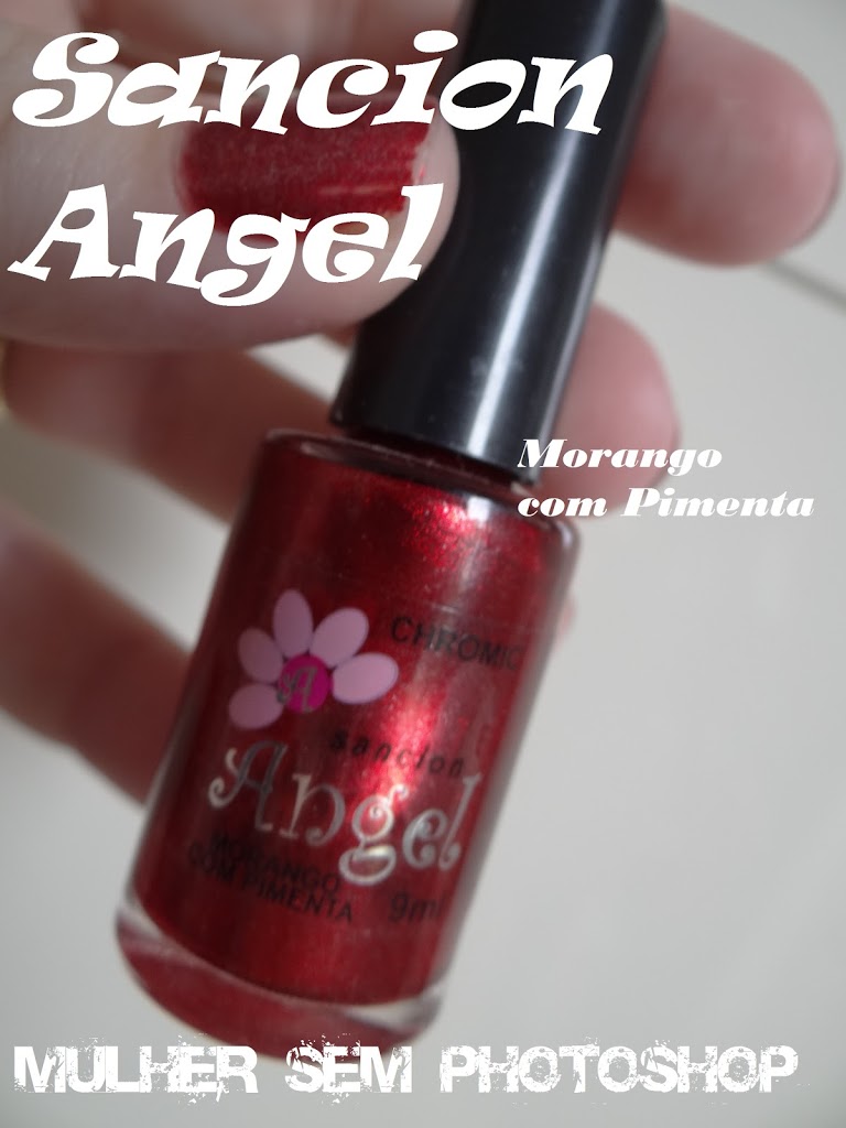 Sancion Angel Morango Com Pimenta - esmalte vermelho metalizado