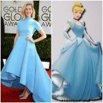 Os vestidos das atrizes no Golden Globes x Princesas da Disney