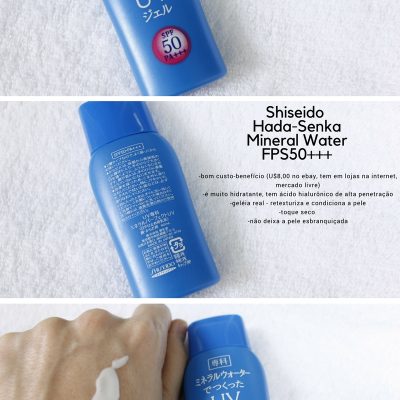 Shiseido Hada Senka Mineral Water resenha protetor solar