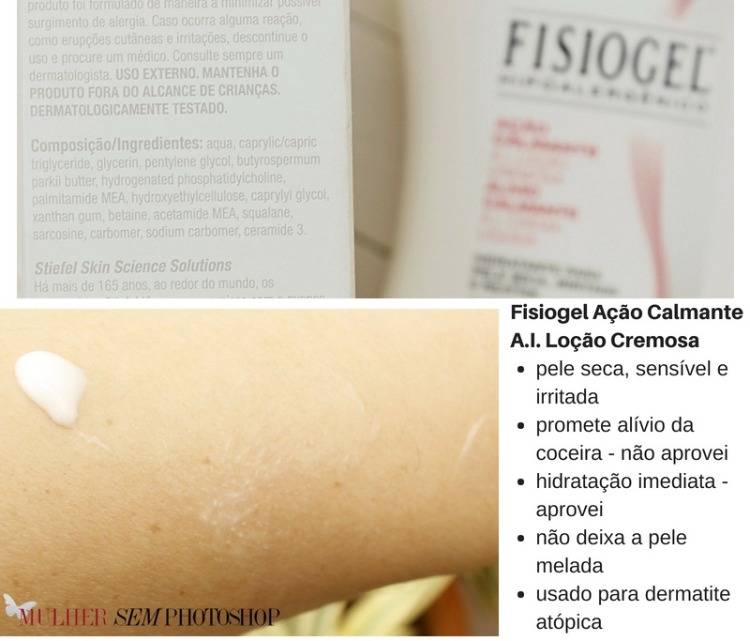 Fisiogel Ação Calmante A.I. loção hidratante pele seca, sensível, dermatite atópica resenha