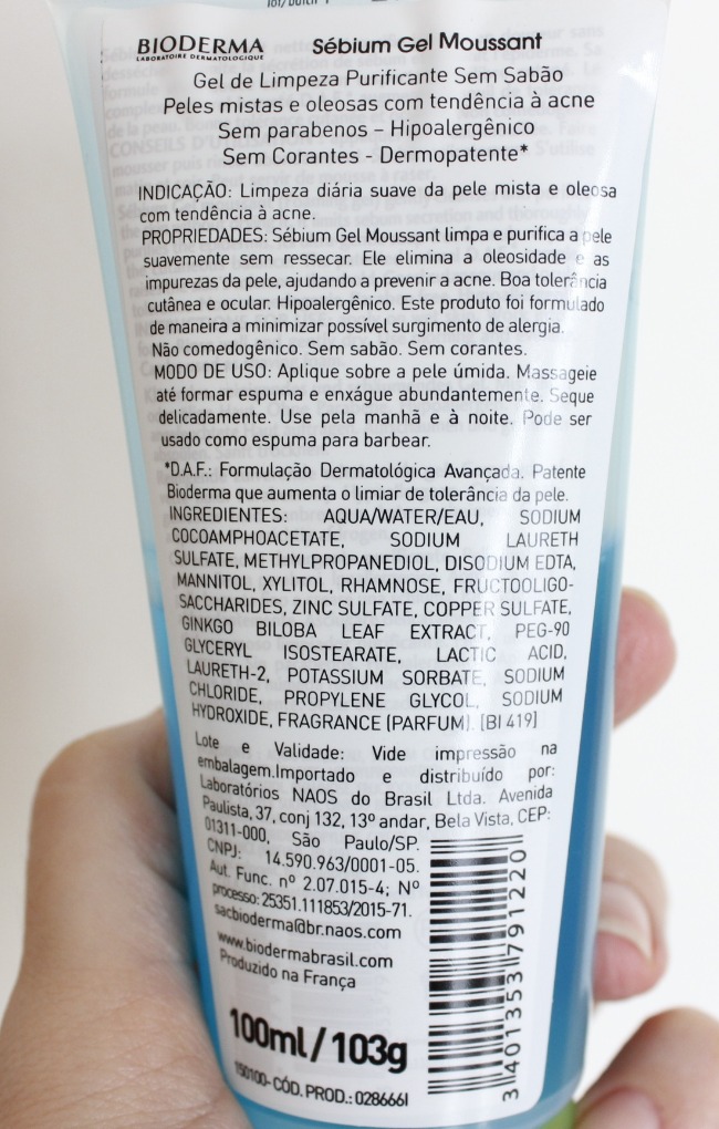 Bioderma Sebium Gel Moussant  resenha de sabonete líquido para pele oleosa