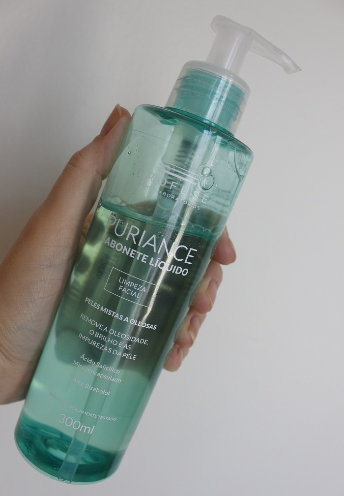 Puriance Sabonete Líquido da Profuse - resenha em pele oleosa