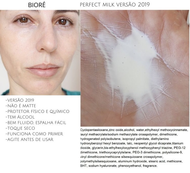 Biore Perfect Milk 2019 resenha protetor solar pele oleosa