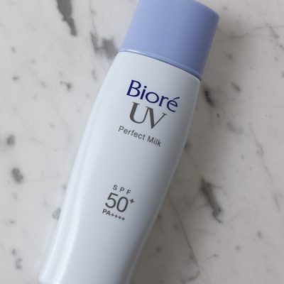 Bioré Perfect Milk 2019 resenha do protetor solar em pele oleosa
