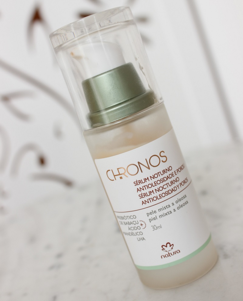 Serum Noturno Antioleosidade e Poros Natura Chronos resenha
