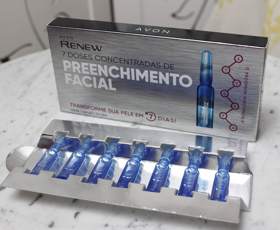 Protinol da Avon - Renew 7 Doses Concentradas de Preenchimento Facial resenha após 7 dias de uso das ampolas