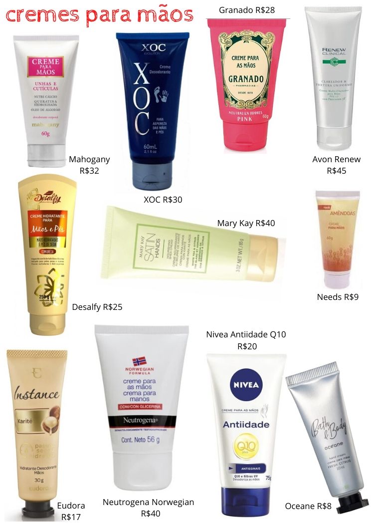 creme para mãos ressecadas - creme hidratante para mãos