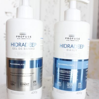 Hidradeep Daily e Hidradeep Gel de Banho da Profuse – resenha