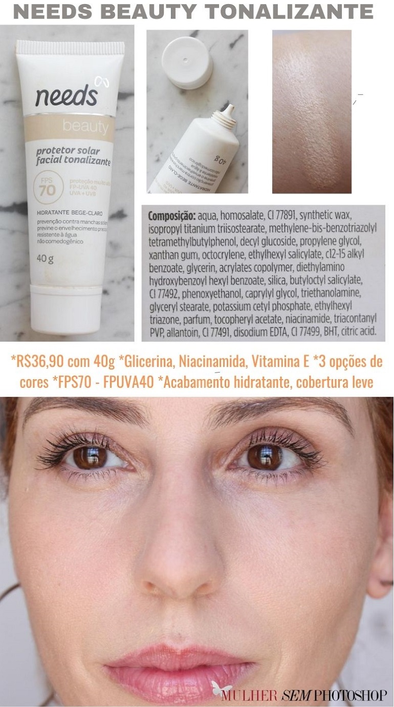 Protetor Solar Needs Beauty Tonalizante resenha protetor solar com cor