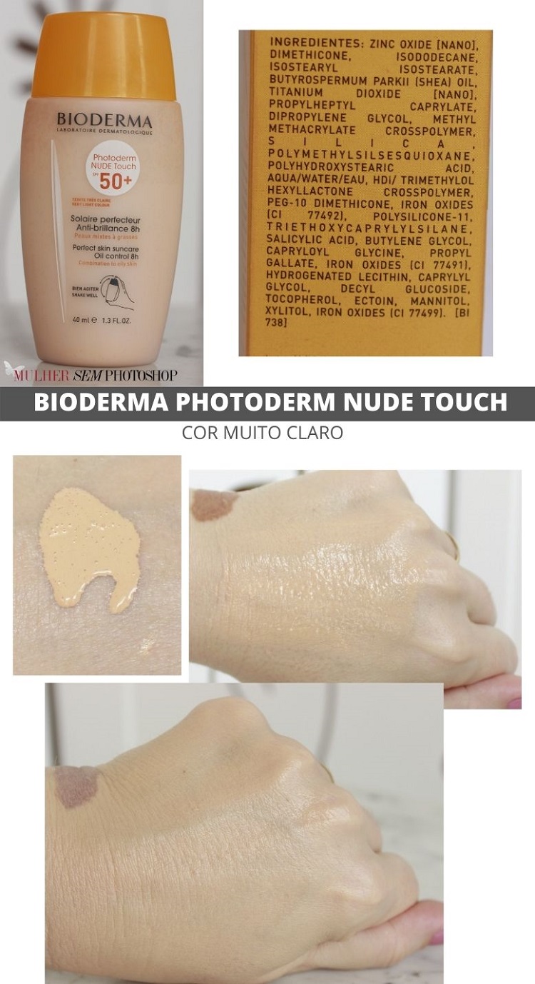Bioderma Photoderm Nude Touch 50 cor muito claro resenha