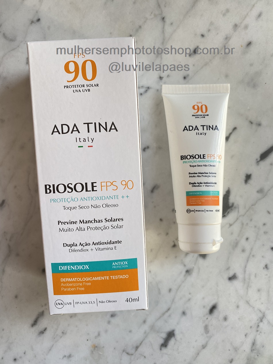 Biosole FPS90 Ada Tina resenha protetor solar antioxidante