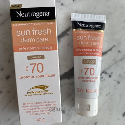Sun Fresh Derm Care FPS70 pele normal a seca com cor – resenha