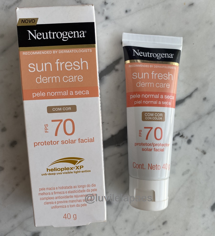 Neutrogena Sun Fresh Derm Care Pele seca FPS70 com cor