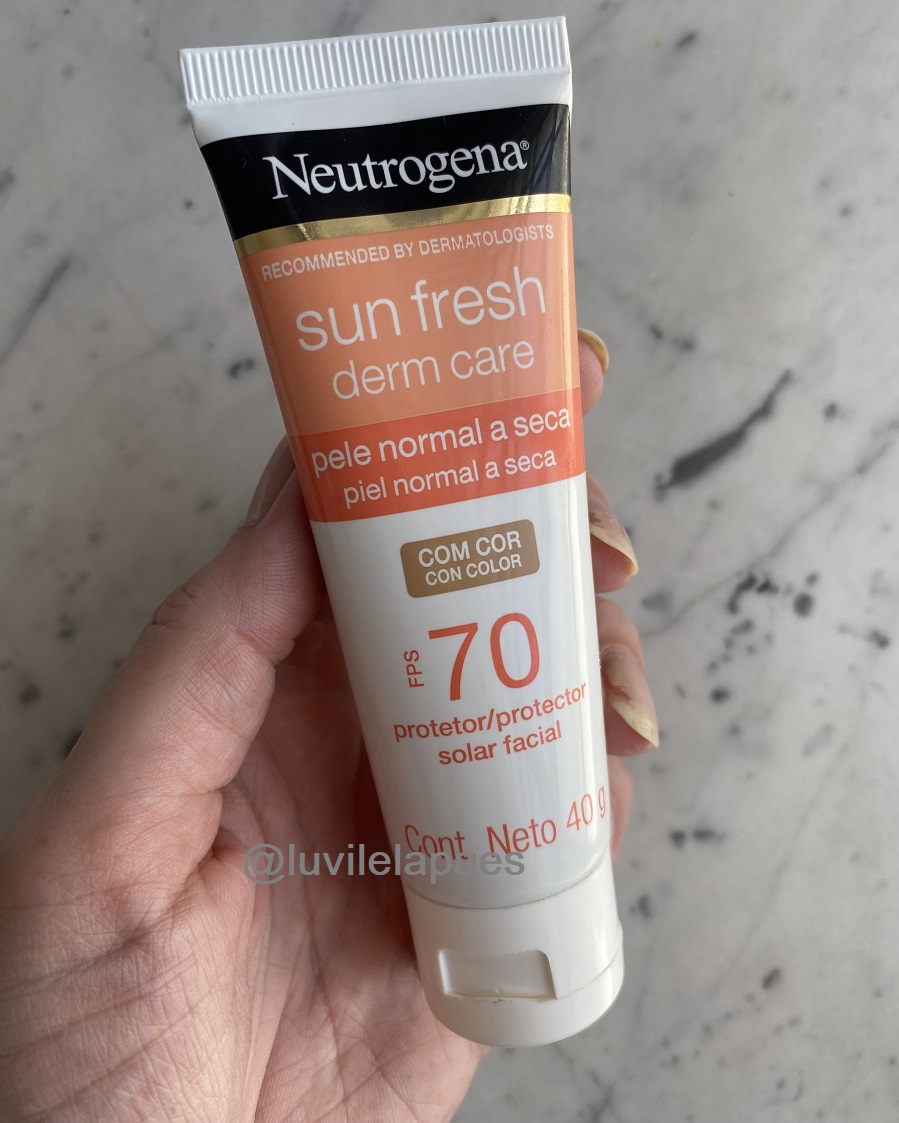 Neutrogena Sun Fresh Derm Care Pele seca FPS70 com cor