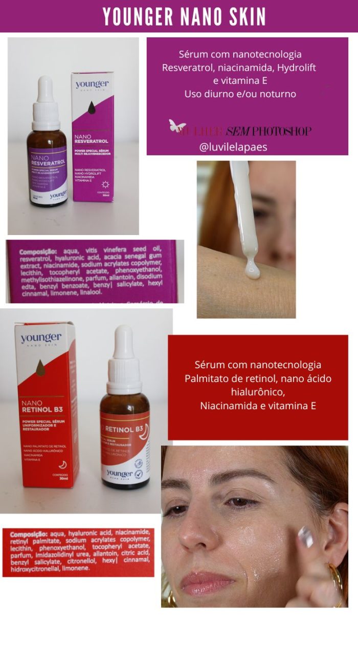 Younger Nano Skin serum - Nano Resveratrol e Nano Retinol B3 resenha